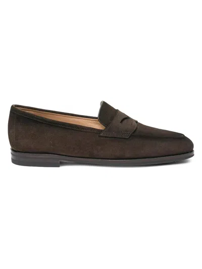 Santoni New Carla Penny Loafers In Brown