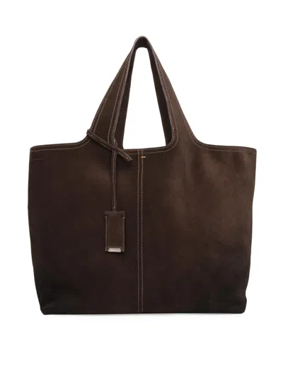 Santoni Women's Chapelier Large Leather Tote Bag In Brown
