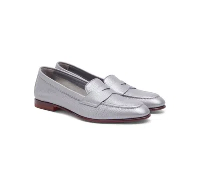Santoni Women's Famed Loafer In Silver