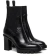Santoni Women's Ferric Wing-tip Sock Bootie In Black In Black
