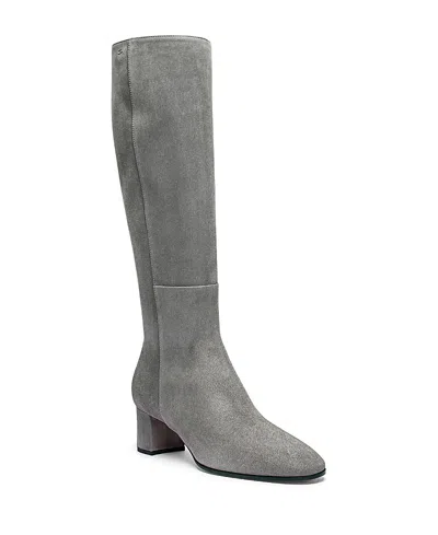 Santoni Women's Filed Suede Mid-heel Boot