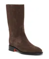 Santoni Leather Midi-boot In Brown