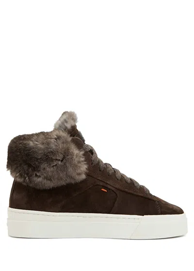 Santoni Women's Foraged Boot In Brown