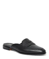 Santoni Granato Leather Mule In Black