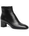 Santoni Halfrida Napa Zip Ankle Booties In Black