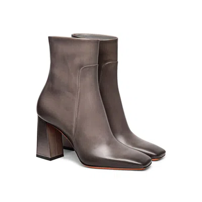 Santoni Women's Hanalei Leather Ankle Boot In Grey In Gray