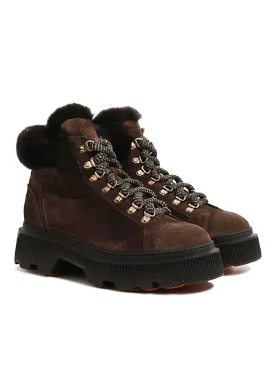 Santoni Women's Judith Boot In Brown