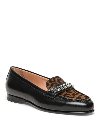 Santoni Women's Leather Andrea Loafer In Black