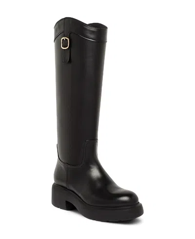 Santoni Women's Leather Easy Boot In Black