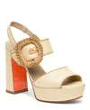 Santoni Leather High-heel Sandal In Neutral