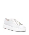 Santoni Low-top Rubber Sole Sneakers With Stitch Detailing In White