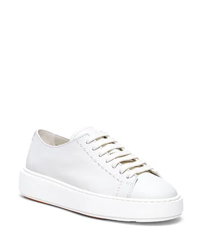 Santoni Women's Leather Sneaker In White