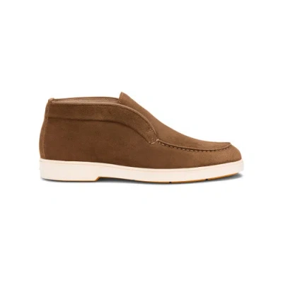 Santoni Women's Light Brown Suede Desert Boot Urbino Brown