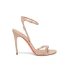 SANTONI WOMEN'S PINK LEATHER HIGH-HEEL SANDAL