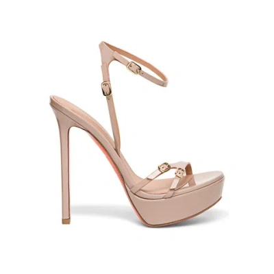 Santoni Women's Pink Patent Leather High-heel Sandal