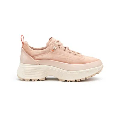 Santoni Women's Pink Suede Easy Bounce Mountain Sneaker Velo Pink