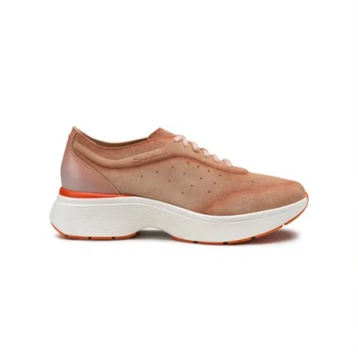 Santoni Women's Pink Suede Easy Bounce Sneaker Velo Pink In Neutral