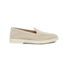 Santoni Slip-on Shoes With Round Toe And Rubber Sole In Pink