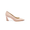 Santoni Women's Pink Suede Mid-heel Pump In Pink