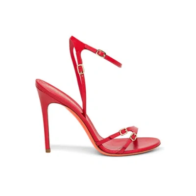 Santoni Women's Red Leather High-heel Sandal