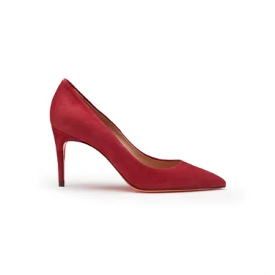 Santoni Women's Red Suede High-heel Pump Conero Red In Burgundy