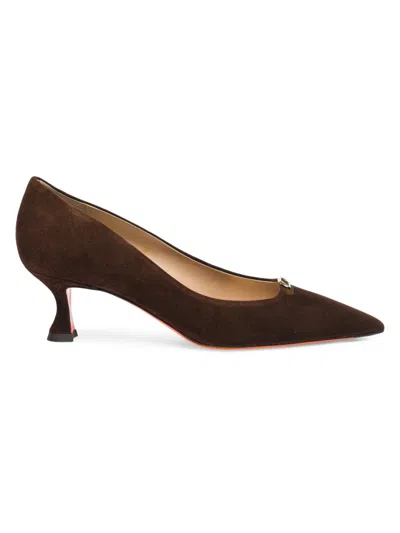 Santoni Women's Sabine 55mm Suede Pumps In Brown