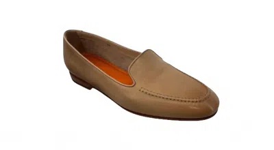 Santoni Women's Slip On Loafer In Beige In Sand