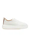 Santoni Leather Low-top Sneakers In White