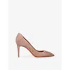 Santoni Womens Pink Sibille Suede Courts Eur 40.5 / 7.5 Uk In Pink