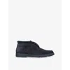 Santoni Womens Blue/dark Fortune Shearling-lined Suede Ankle Boots Eur 37 / 4 Uk In Blue