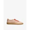 Santoni Womens Pale Pink Oly Pulse Suede Low-top Trainers Eur 40 / 7 Uk