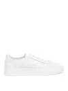 Santoni Leather Sneakers With Double Buckle-inspired Sides In Cream