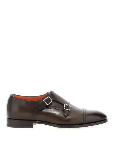 SANTONI ZAPATOS CON CORDONES - MARRÓN