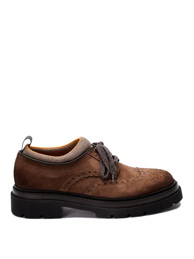 Santoni `rhea` Lace-ups In Brown