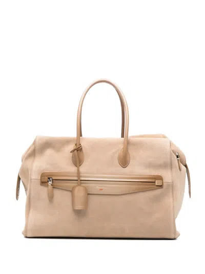 Santoni Zip-fastening Holdall Bag In Neutral