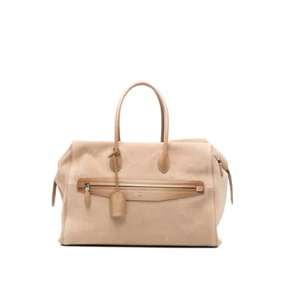Santoni Zip-fastening Holdall Bag In Neutral