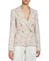 Santorelli Alaia Double Breasted Jacket In Brown