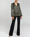 Santorelli Women's Floral Balloon-sleeve Blouse In Pine Multi