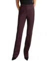 Santorelli Amara Virgin Wool Stretch Straight Leg Pant In Brown