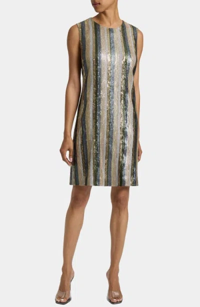 SANTORELLI SANTORELLI ARETHA SLEEVELESS SEQUIN SHIFT DRESS