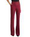 Santorelli Beth Flared Pant In Virgin Wool Stretch In Red