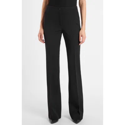 Santorelli Beth Mid-rise Flared Pant In Onyx