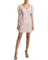 Santorelli Bianca Tweed Shift Dress In Shell
