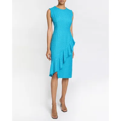 SANTORELLI SANTORELLI CAMI SLEEVELESS SHEATH DRESS WITH SKIRT RUFFLE