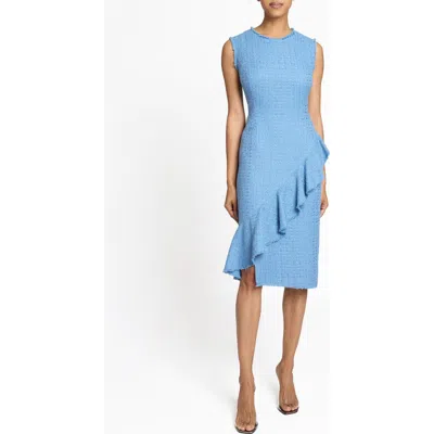 SANTORELLI SANTORELLI CAMI SLEEVELESS SHEATH DRESS WITH SKIRT RUFFLE