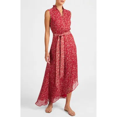 Santorelli Carson Sleeveless Hi-lo Midi Dress In Multi