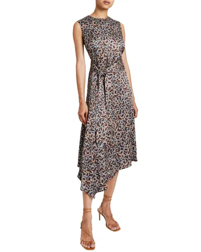 Santorelli Cecilia Midi Dress In Brown