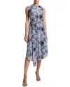 Santorelli Cecilia Midi Dress In Grey