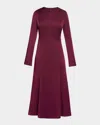 Santorelli Charlize Cutout A-line Midi Dress In Sangria