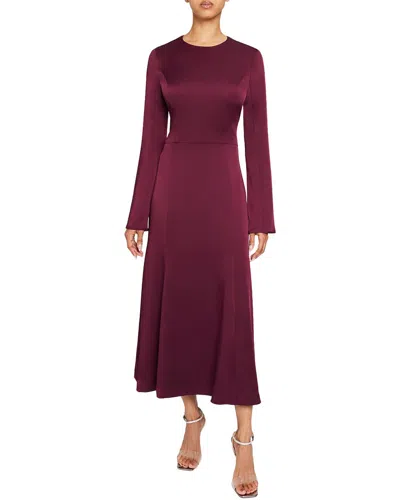 Santorelli Charlize Fit & Flare Dress In Burgundy